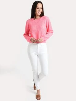 Milly Plaited Stitch Sweater 9 Milly Plaited Stitch Sweater -Standrews Links Officials Store 215nk062497 white fluopinkalt3