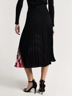 Milly Insert Pleated Maxi Skirt -Standrews Links Officials Store 215sc02882 blackmultialt2
