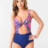 Maaji Women's Blueberry Sherbert Reversible One-Piece Swimsuit