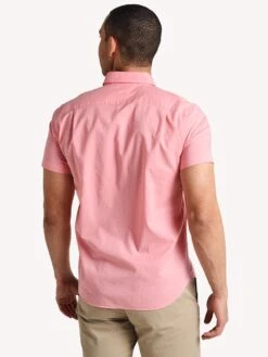 Bonobos Rivie Short Sleeve Slim Shirt Iced Papaya -Standrews Links Officials Store 23104 solidgarmentdye icedpapayaalt3