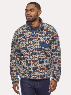 Patagonia Men's Lightweight Synchilla Snap-T 5 Patagonia Men's Lightweight Synchilla Snap-T -Standrews Links Officials Store 25580 PROTECTEDPEAKSMULTIBIG OATMEALHEATHER