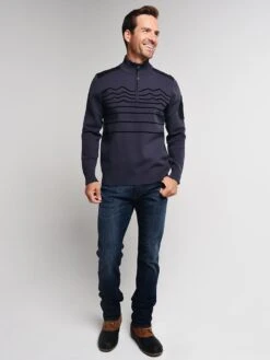 Obermeyer Men's Quarter-Zip Tera Sweater -Standrews Links Officials Store 26014 ebonyalt1