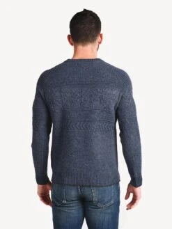 Obermeyer Men's Textured Crewneck Sweater -Standrews Links Officials Store 26017 TRIDENTalt2
