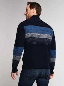 Obermeyer Men's Textured Half-Zip Sweater -Standrews Links Officials Store 26018 nocturnalbluealt3