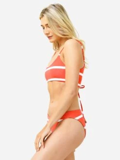 Maaji Women's Sail Stripe Ceci Sporty Bralette Bikini Top -Standrews Links Officials Store 2693SBR001xRED600xAlt2 70301105