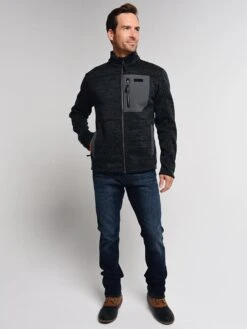 Obermeyer Men's Gunter Knit Jacket -Standrews Links Officials Store 27039 blackalt1