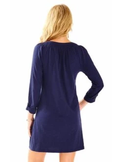 Lilly Pulitzer Women's Sleeved Essie Dress -Standrews Links Officials Store 27678 408truenavyalt2