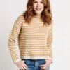 Mo:Vint Long Sleeve Striped Mock Neck Sweater