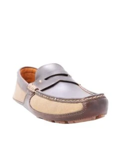Trask Men's Derek Moccasin -Standrews Links Officials Store 30 0476 chestnutamericansteer khakiwaxedtwillalt1