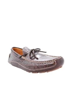 Trask Men's Drake Moccasin -Standrews Links Officials Store 30 0480 darkbrownitaliancrocprintsteeralt1