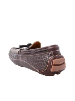 Trask Men's Drake Moccasin -Standrews Links Officials Store 30 0480 darkbrownitaliancrocprintsteeralt2
