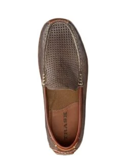 Trask Dean Perforated Moccasin -Standrews Links Officials Store 30 1327 greyalt1