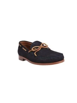 Trask Sullivan Slip On Eye Tie Navy Suede 7 Trask Sullivan Slip On Eye Tie Navy Suede -Standrews Links Officials Store 30 1387 navysuedealt1
