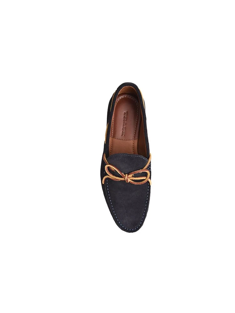 Trask Sullivan Slip On Eye Tie Navy Suede 5 Trask Sullivan Slip On Eye Tie Navy Suede - Image 5
