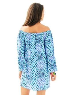 Lilly Pulitzer Nevie Off The Shoulder Dress -Standrews Links Officials Store 30288 115resortwhitetoeinalt2