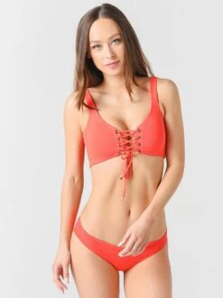 Maaji Women’s Candy Apple Dazzling 4-Way Reversible Bralette Bikini Top
