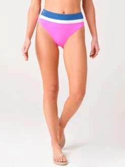 Maaji Women's Fuschia Prussian Susy Q High Rise Bikini Bottom -Standrews Links Officials Store 3278SCC001xAUTHENCIITYSTARTSINTHEHEARTxAlt4 30824272