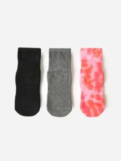 Pointe Studio Women's The Pop 3-Pack Grip Socks