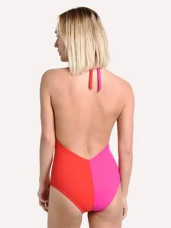 Karla Colletto Sorella Low Back Plunge With Ties -Standrews Links Officials Store 352 800 primrose cherryalt3