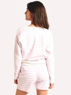 Stateside Long Sleeve Terry Sweatshirt -Standrews Links Officials Store 366 3437 lavenderstripealt2