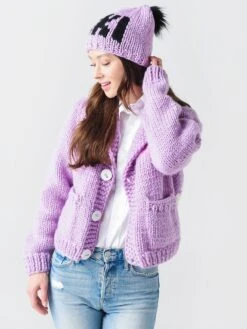 Gogo Women's Classic Short Snow Babe Cardigan -Standrews Links Officials Store 3800 CSBCxLILACxAlt2 49247157