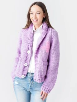 Gogo Women's Classic Short Snow Babe Cardigan -Standrews Links Officials Store 3800 CSBCxLILACxPrimary 49247151