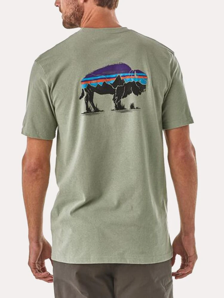 Patagonia Men's Fitz Roy Bison Responsibili-Tee 2 Patagonia Men's Fitz Roy Bison Responsibili-Tee - Image 2