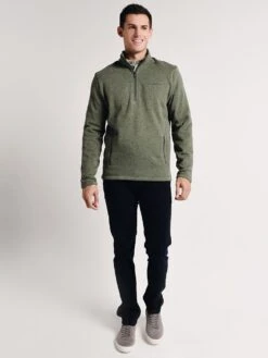 Southern Tide Men's Sweater Fleece 1/4 Zip -Standrews Links Officials Store 3950 duckgreenalt1