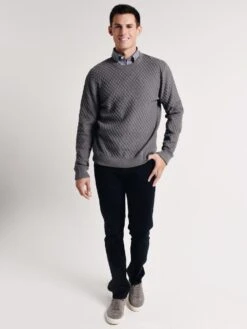 Southern Tide Men's Province Sweater -Standrews Links Officials Store 4177 polarizedgreyalt1