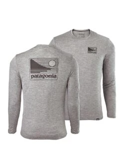 Patagonia Men's Capilene Daily Long Sleeve Graphic T-Shirt -Standrews Links Officials Store 45281 up out feathergreyheatheralt2