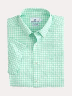 Southern Tide Men's Short Sleeve Gingham Intercoastal Sportshirt