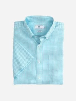 Southern Tide Men's Palmetto Point Gingham Short Sleeve Sport Shirt