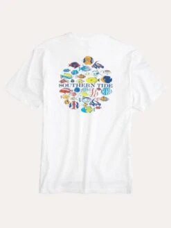 Southern Tide Men's Short Sleeve School Of Fish Circle Tee