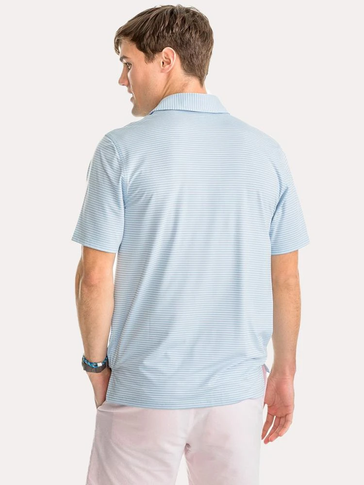 Southern Tide Men's Short Sleeve Tryall Stripe Performance Polo 4 Southern Tide Men's Short Sleeve Tryall Stripe Performance Polo - Image 4