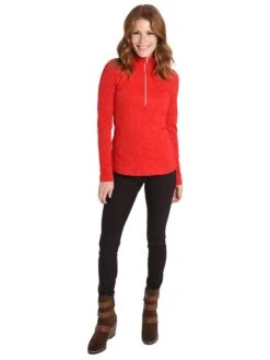 Sno Skins Zip Neck Mock Turtleneck -Standrews Links Officials Store 48738 17 cherryalt1