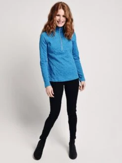 Sno Skins Sport Fabric Braided Jacquard Zip Neck -Standrews Links Officials Store 48738 18 peacockalt3