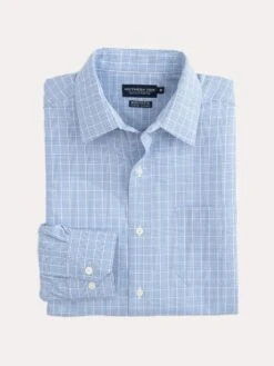 Southern Tide Men's Marsh Plaid Brrr Intercoastal Performance Shirt