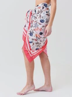 Cara Cara Women's Sarong Swim Cover Up -Standrews Links Officials Store 502 xSEASHELLSIVORYxAlt2 57004479