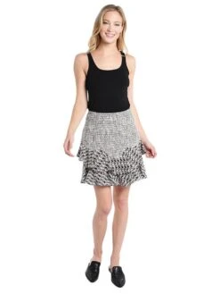 Rebecca Taylor Mixed Tweed Skirt -Standrews Links Officials Store 517 633 s805 blackcomboalt1