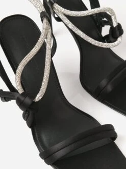 Simkhai Women's Cassie Crystal Strappy Heeled Sandal -Standrews Links Officials Store 522 S032xBLACKxAlt1 81259400