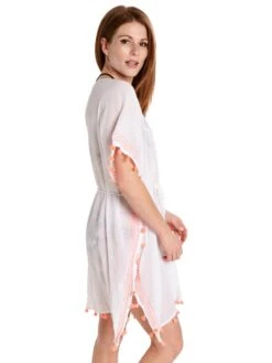Seafolly Mini Tassel Gauze Kaftan -Standrews Links Officials Store 53131 ka white pinkalt2