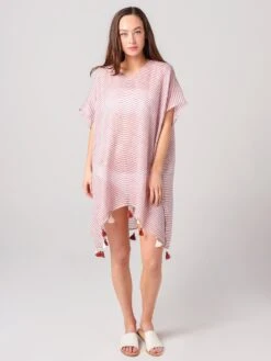 Seafolly Women's Bali Hai Linen Stripe Kaftan -Standrews Links Officials Store 53281 KAxRUSTxAlt3