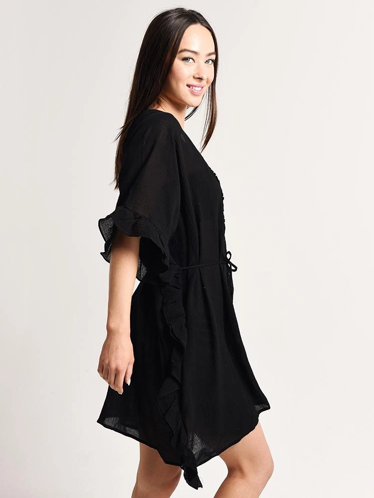 Seafolly Sea Stripe Lace Trim Kaftan 4 Seafolly Sea Stripe Lace Trim Kaftan - Image 4