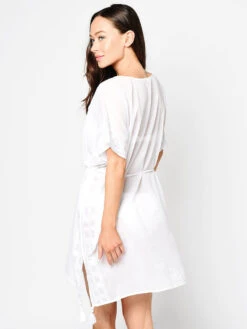 Seafolly Inka Gypsy Shadow Embroidered Kaftan -Standrews Links Officials Store 53594 KA WHITEalt2