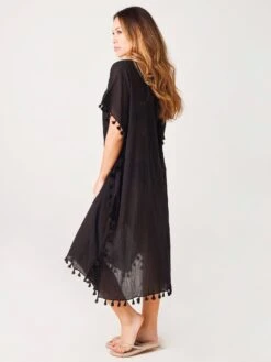 Seafolly Women’s Beach Basics Midi Amnesia Kaftan -Standrews Links Officials Store 53638 KAxBLACKxAlt1 29720463