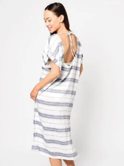 Seafolly Women’s Spirit Animal Linen Stripe Midi Cover-Up 6 Seafolly Women’s Spirit Animal Linen Stripe Midi Cover-Up -Standrews Links Officials Store 53792 CU WHITEalt2
