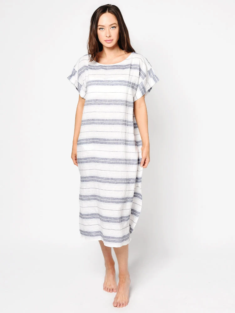 Seafolly Women’s Spirit Animal Linen Stripe Midi Cover-Up 4 Seafolly Women’s Spirit Animal Linen Stripe Midi Cover-Up - Image 4