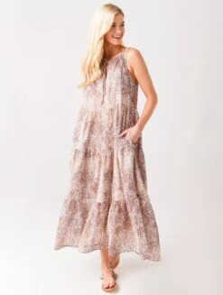 Seafolly Women's Serpentine Tiered Maxi Cover-Up Dress