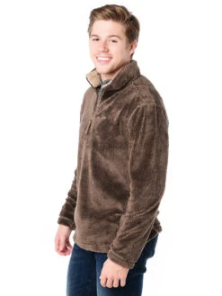 True Grit Pebble Pile 1/4 Zip Pullover -Standrews Links Officials Store 61m231osh cocoalt2