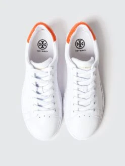 Tory Burch Howell Court Sneaker -Standrews Links Officials Store 73057 153xTitaniumWhiteVarsityOrangexAlt3